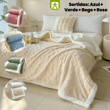 Manta Sherpa Dupla Face Glamour – Compre 2 e Leve 4