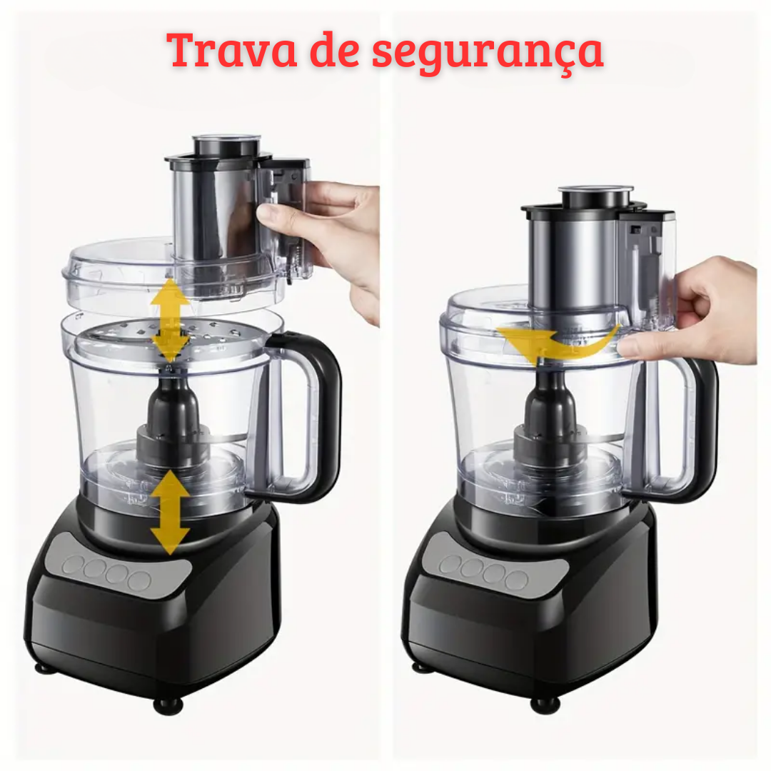 [Leve 2 Pague 1] Processador de Alimentos Multiuso PicMax 13 Funções + BRINDE: Porta Tempero Dourado 16 Potes com LED
