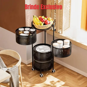 [Leve 2 Pague 1] Batedeira Elétrica Multiuso ChefMax Inox 6 Velocidades + BRINDE: Fruteira Giratória 4 Andares