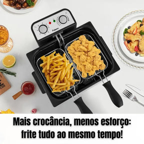 [Leve 2 Pague 1] Fritadeira Elétrica Fritto 1500w Bivolt + BRINDE: Porta Tempero Vertical 16 Potes