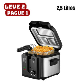 [Leve 2 Pague 1] Fritadeira Elétrica Fritto 1500w Bivolt + BRINDE: Porta Tempero Vertical 16 Potes