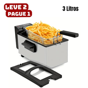 [Leve 2 Pague 1] Fritadeira Elétrica Fritto 1500w Bivolt + BRINDE: Porta Tempero Vertical 16 Potes