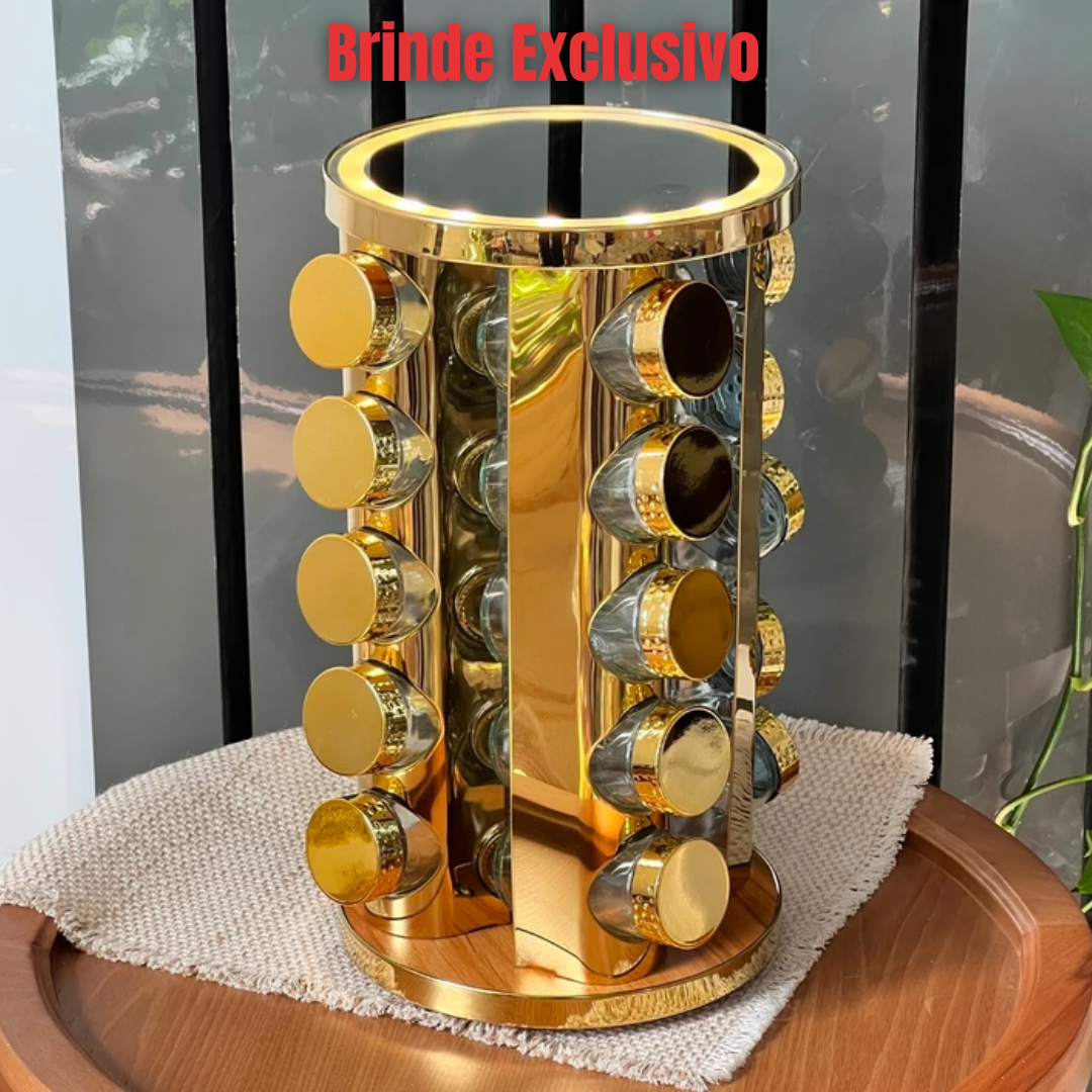 [Leve 2 Pague 1] Processador de Alimentos Multiuso PicMax 13 Funções + BRINDE: Porta Tempero Dourado 16 Potes com LED