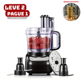 [Leve 2 Pague 1] Processador de Alimentos Multiuso PicMax 13 Funções + BRINDE: Porta Tempero Dourado 16 Potes com LED