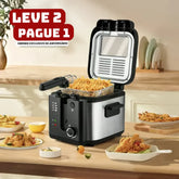 [Leve 2 Pague 1] Fritadeira Elétrica Fritto 1500w Bivolt + BRINDE: Porta Tempero Vertical 16 Potes