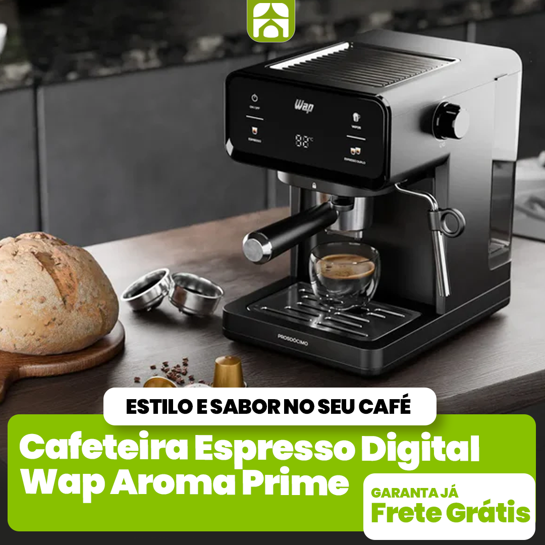 Cafeteira Espresso Digital Wap Aroma Prime + 4 Xícaras de Brinde