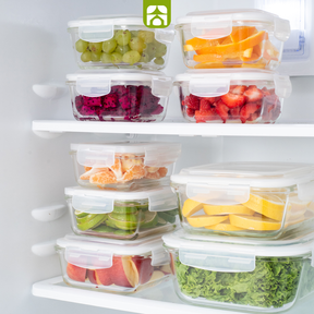 Kit 15 Potes Herméticos de Vidro + 30 Talheres de aço inoxidável de BRINDE