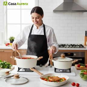 Kit Cozinha dos Sonhos: 9 Panelas Ceramica + 13 Utensílios de Brinde