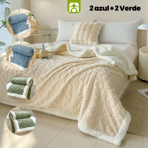 Manta Sherpa Dupla Face Glamour – Compre 2 e Leve 4