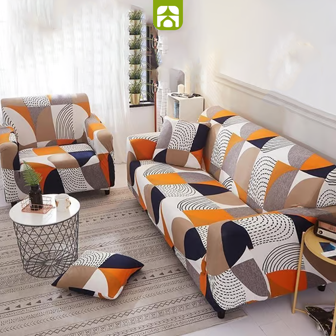 Conjunto Capa de Sofá Universal Impermeável + 4 Capas de Almofadas Premium