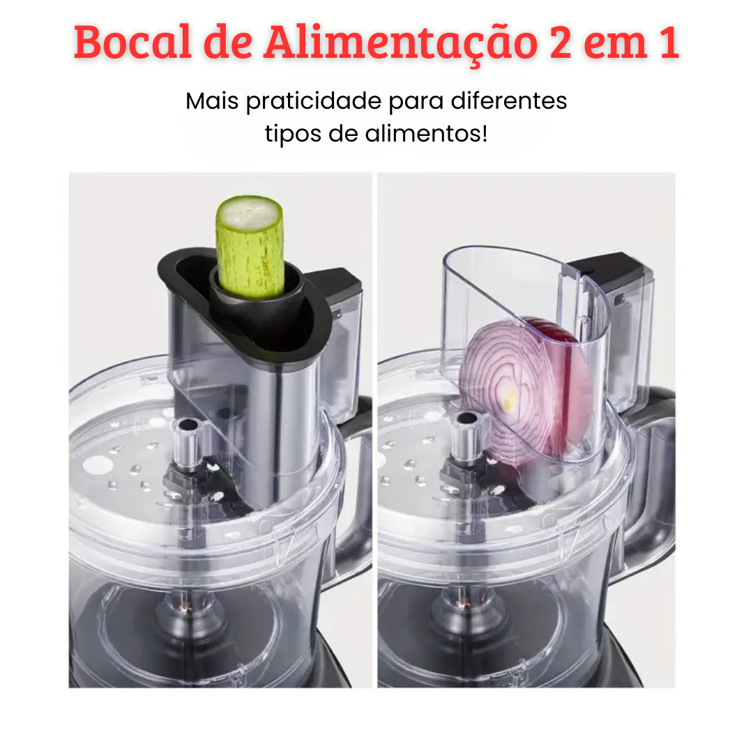 [Leve 2 Pague 1] Processador de Alimentos Multiuso PicMax 13 Funções + BRINDE: Porta Tempero Dourado 16 Potes com LED