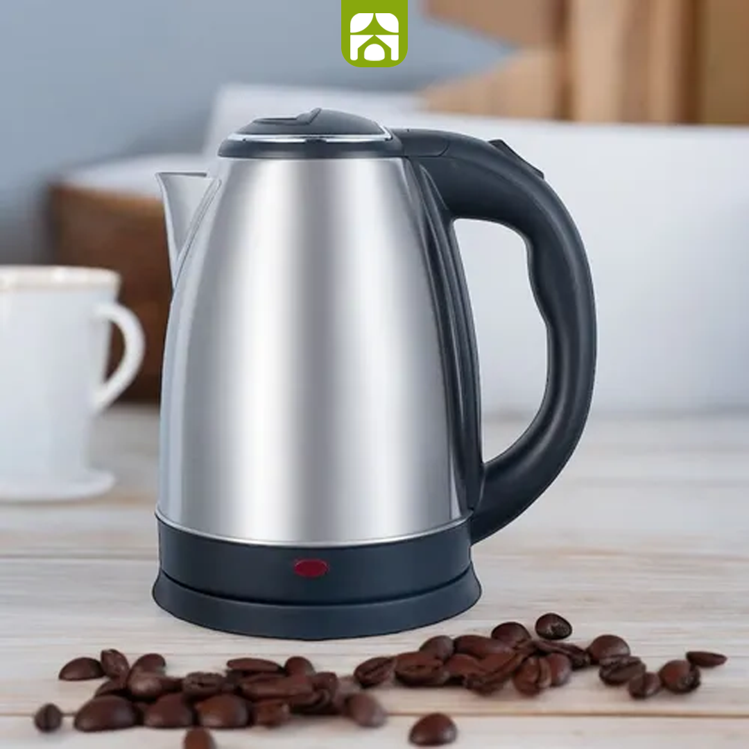 Combo Chaleira Elétrica Café & Chá - Turbo Inox + 4 Xícaras Vidro Duplo de Brinde