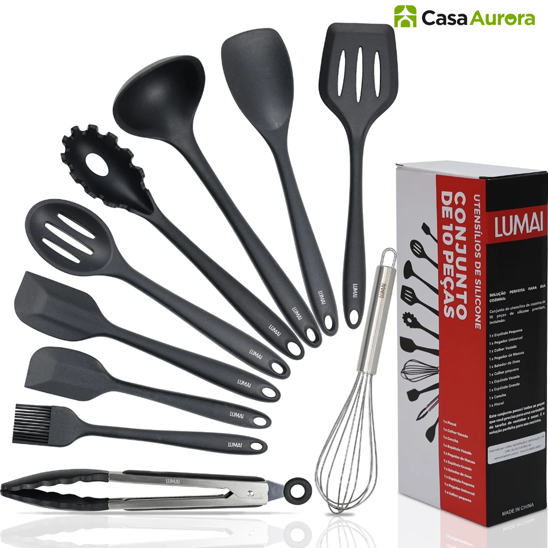 Kit Panela de Pressão Elétrica + 10 Utensílios + Livro de Receitas Prontas de BRINDE