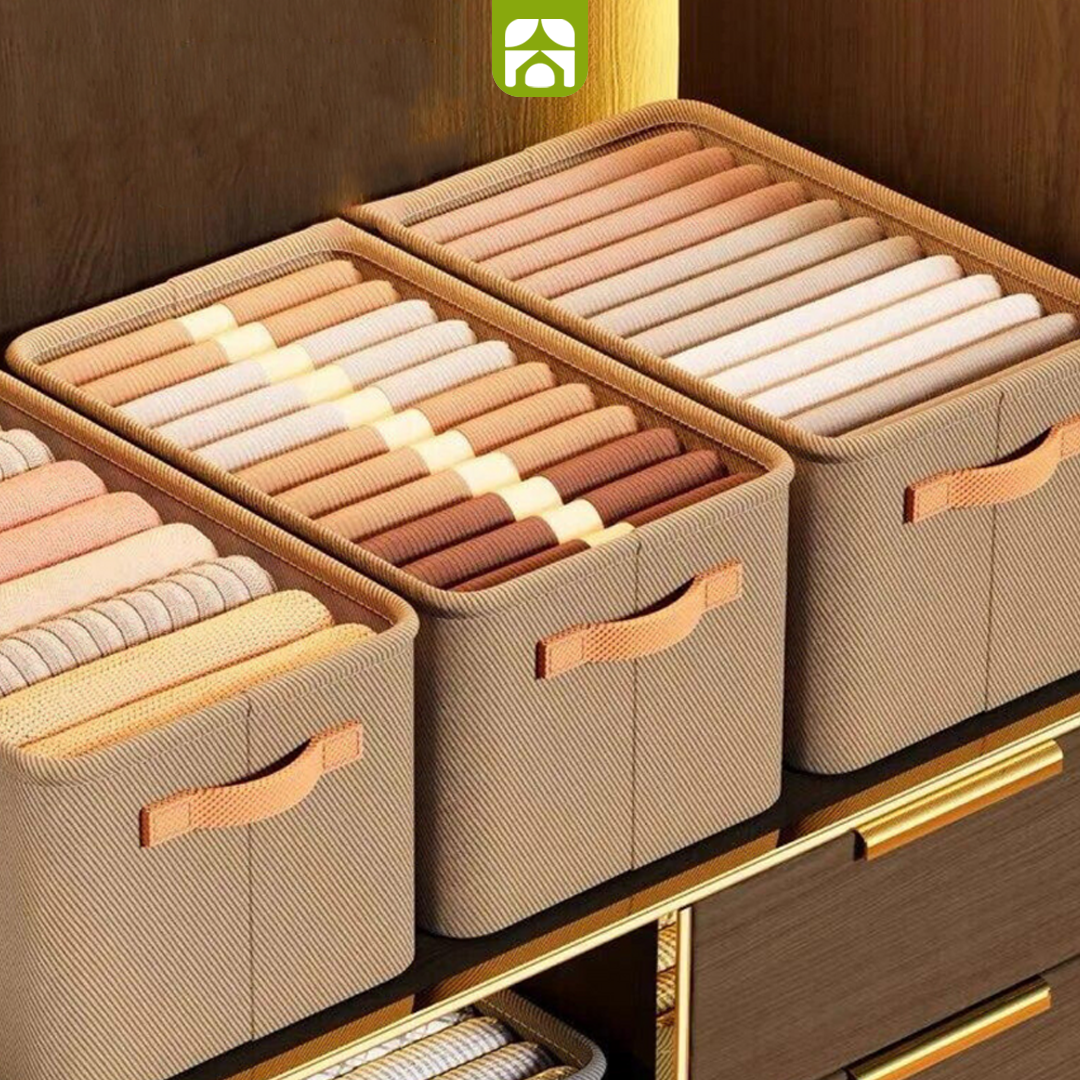 Kit com 4 Caixas Organizador de Roupas Dobrável Multifuncional