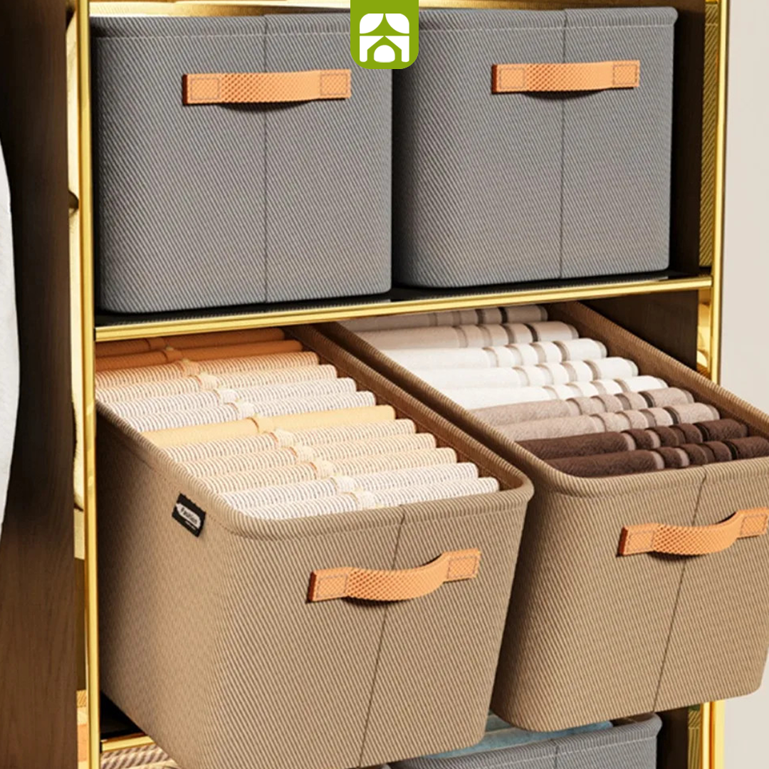 Kit com 4 Caixas Organizador de Roupas Dobrável Multifuncional