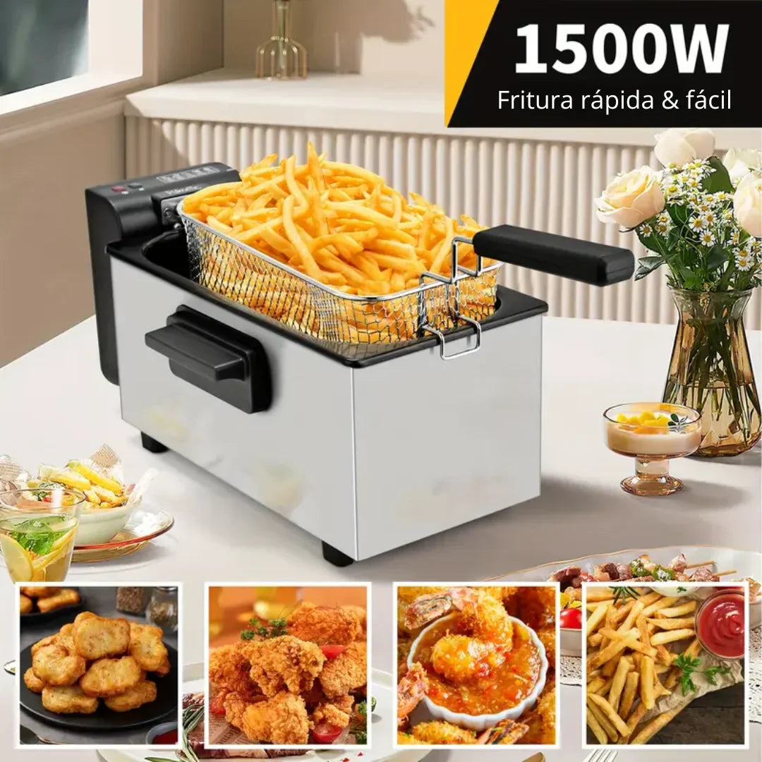 [Leve 2 Pague 1] Fritadeira Elétrica Fritto 1500w Bivolt + BRINDE: Porta Tempero Vertical 16 Potes