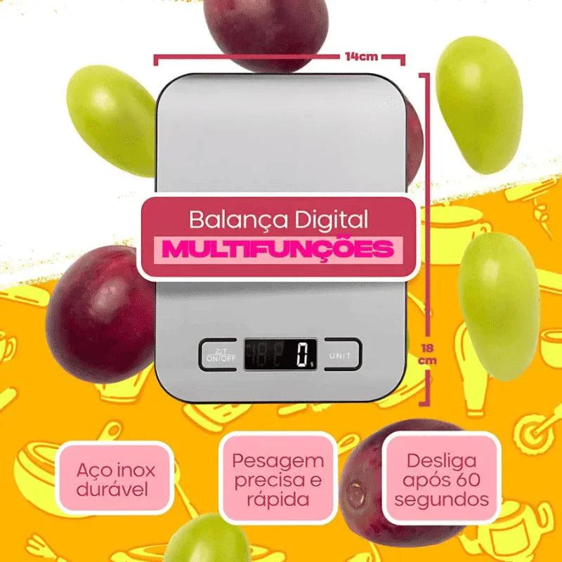 Balança Digital de Alta Precisão — Ideal para Cozinha e Receitas Perfeitas