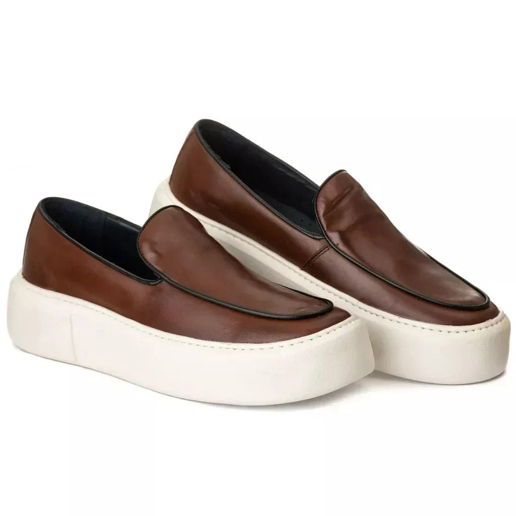 Mocassin Homme Décontracté Slip-On Everest – Stylé, 5 cm, Style Sport-Chic à Semelle Épaisse